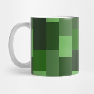 Abstract striped bars green Mug